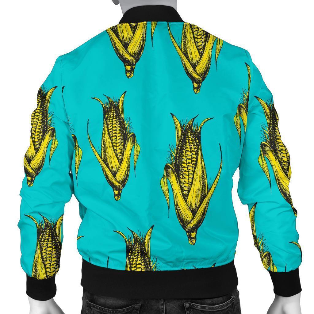 Pattern Print Corn Men's Bomber Jacket-grizzshop