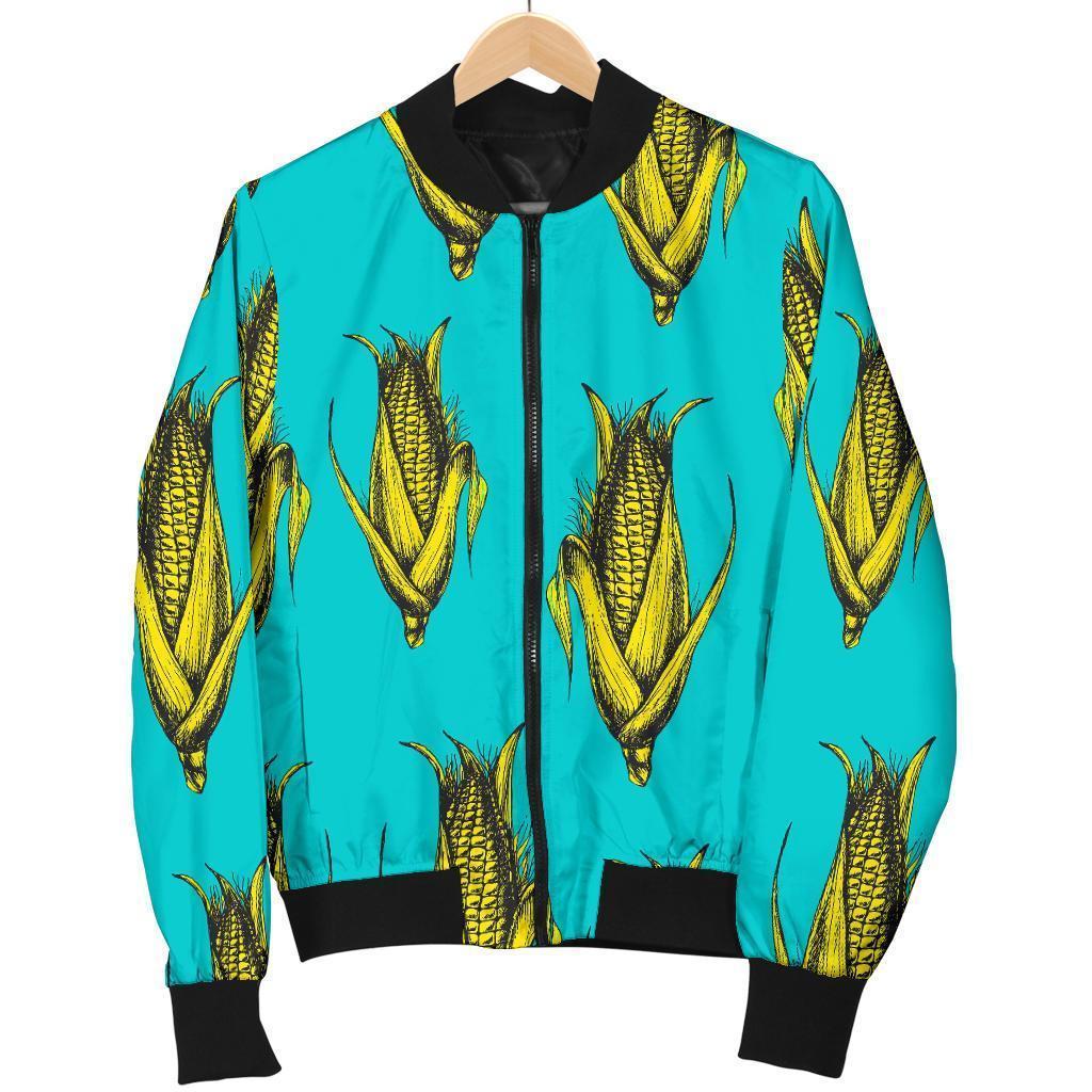 Pattern Print Corn Men's Bomber Jacket-grizzshop