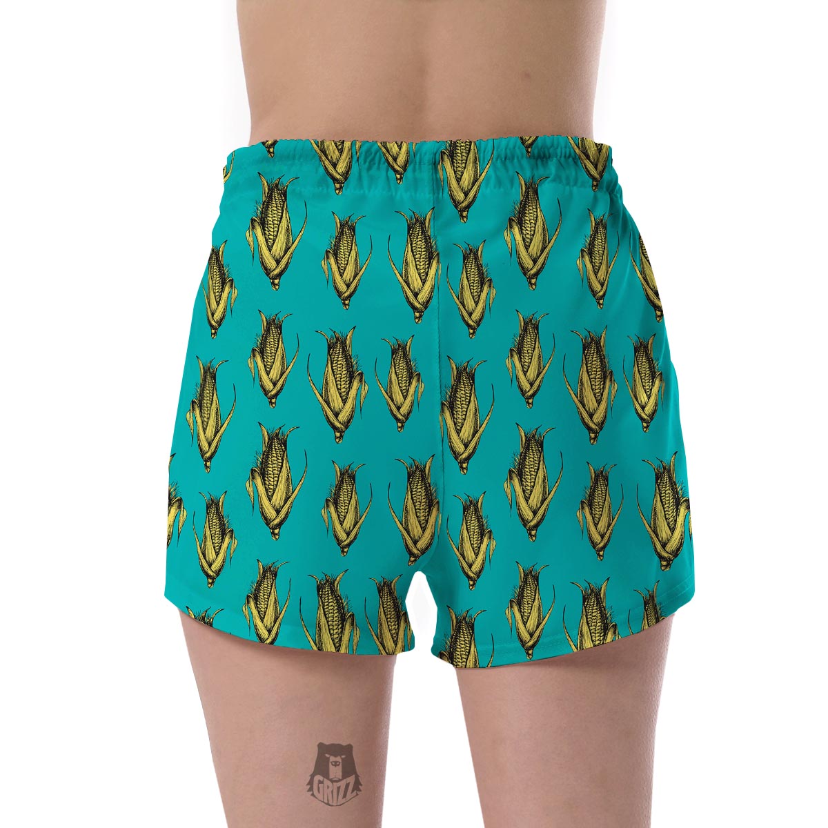 Pattern Print Corn Women's Shorts-grizzshop