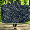 Pattern Print Cyborg Robot Hooded Blanket-grizzshop