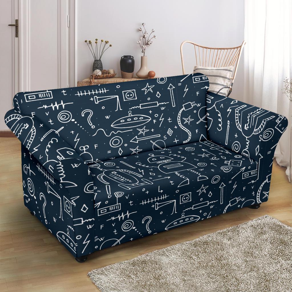 Pattern Print Cyborg Robot Loveseat Cover-grizzshop