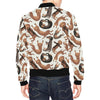 Pattern Print Dachshund Wiener Dog Men's Bomber Jacket-grizzshop