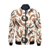 Pattern Print Dachshund Wiener Dog Men's Bomber Jacket-grizzshop