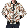 Pattern Print Dachshund Wiener Dog Men's Bomber Jacket-grizzshop