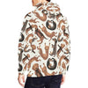 Pattern Print Dachshund Wiener Dog Print Men Pullover Hoodie-grizzshop