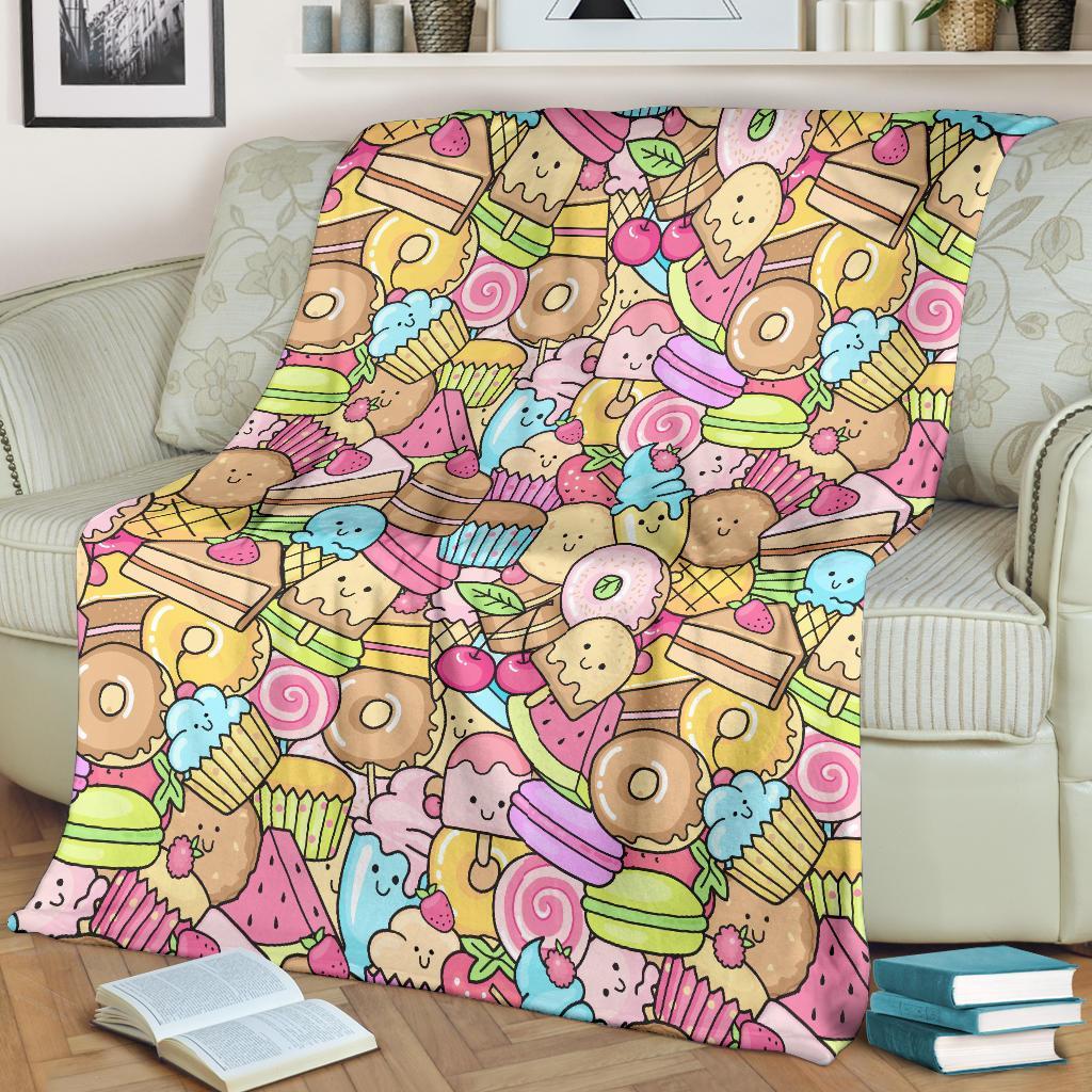 Pattern Print Dessert Cupcake Blanket-grizzshop