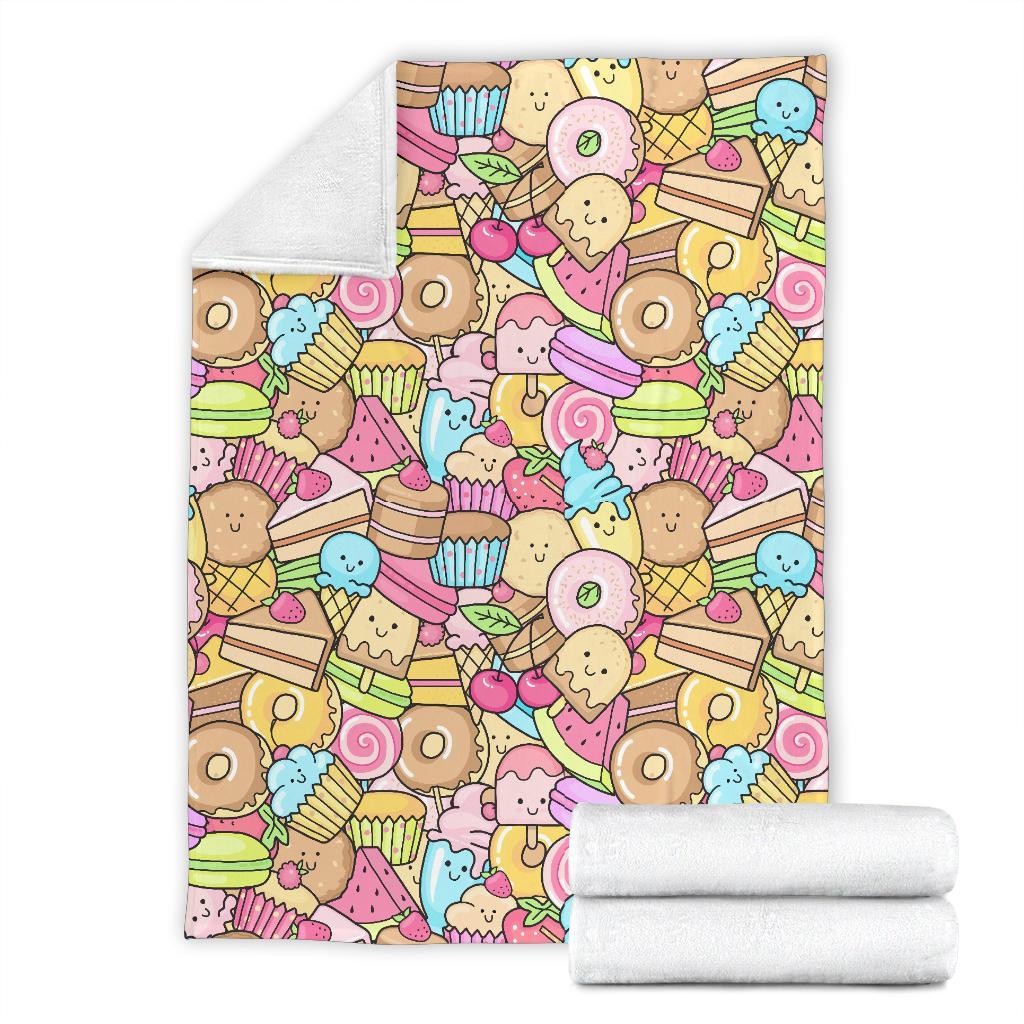 Pattern Print Dessert Cupcake Blanket-grizzshop