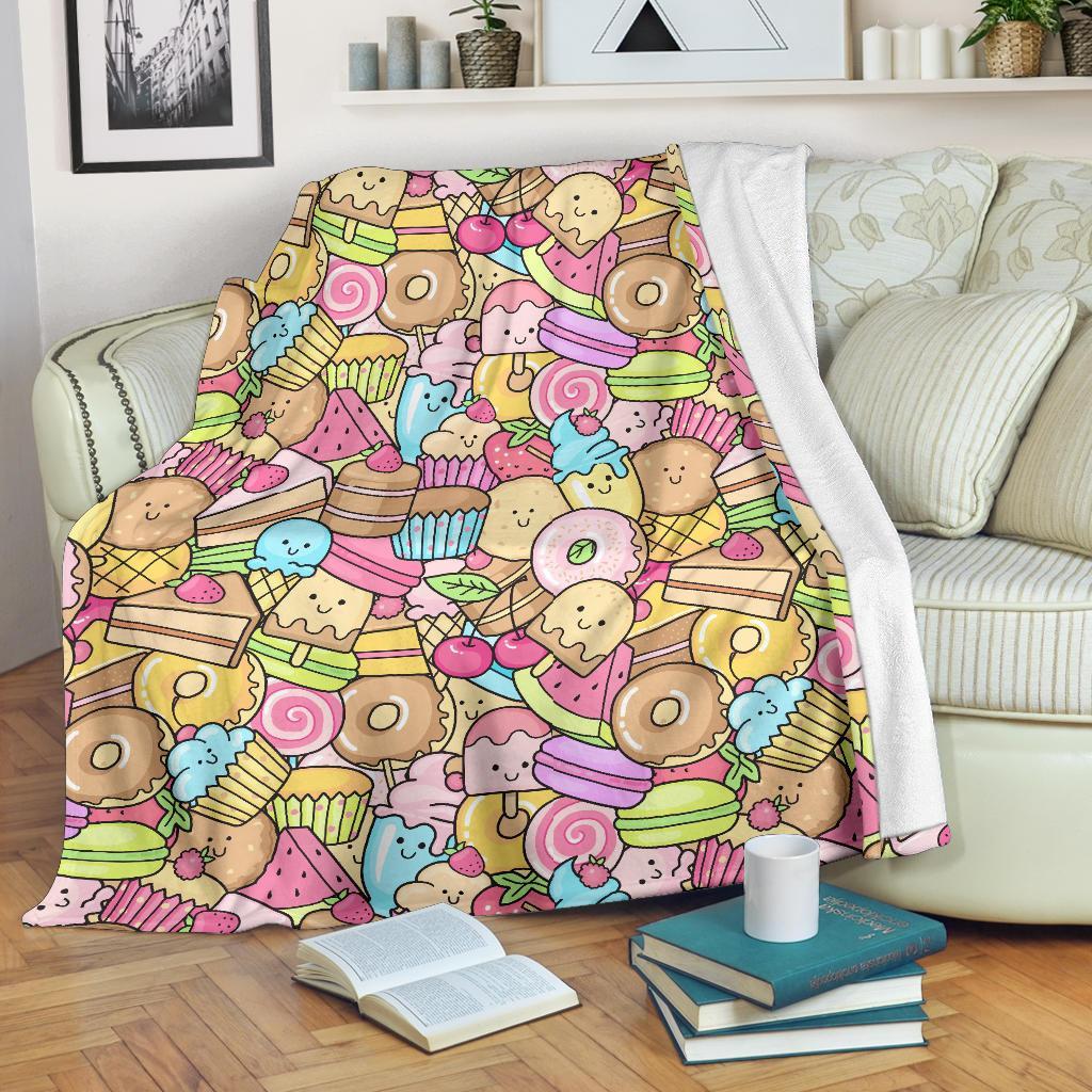 Pattern Print Dessert Cupcake Blanket-grizzshop