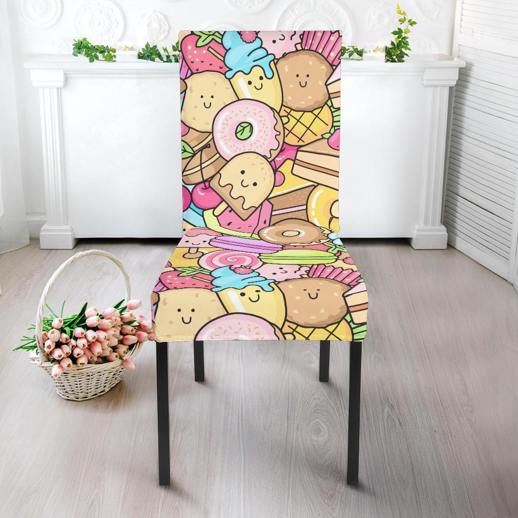 Pattern Print Dessert Cupcake Chair Cover-grizzshop