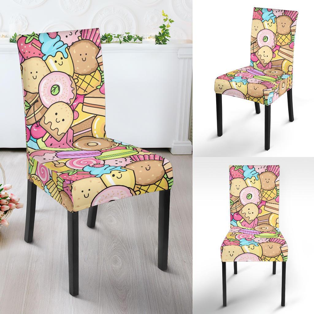 Pattern Print Dessert Cupcake Chair Cover-grizzshop