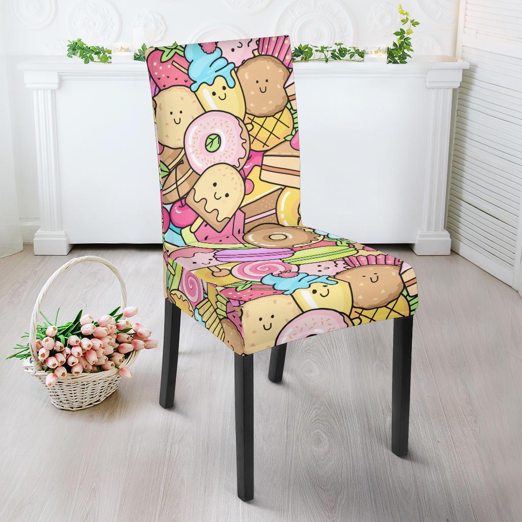 Pattern Print Dessert Cupcake Chair Cover-grizzshop