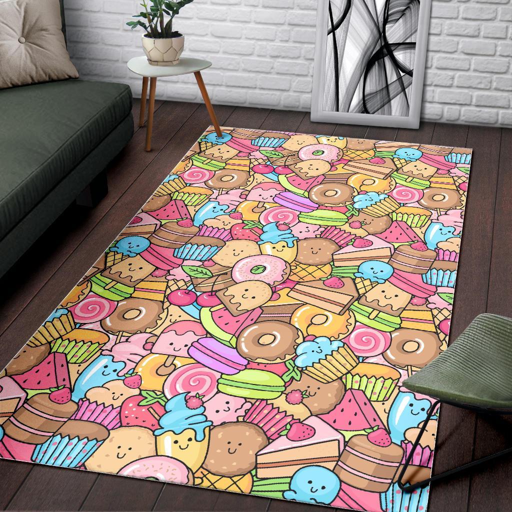 Pattern Print Dessert Cupcake Floor Mat-grizzshop