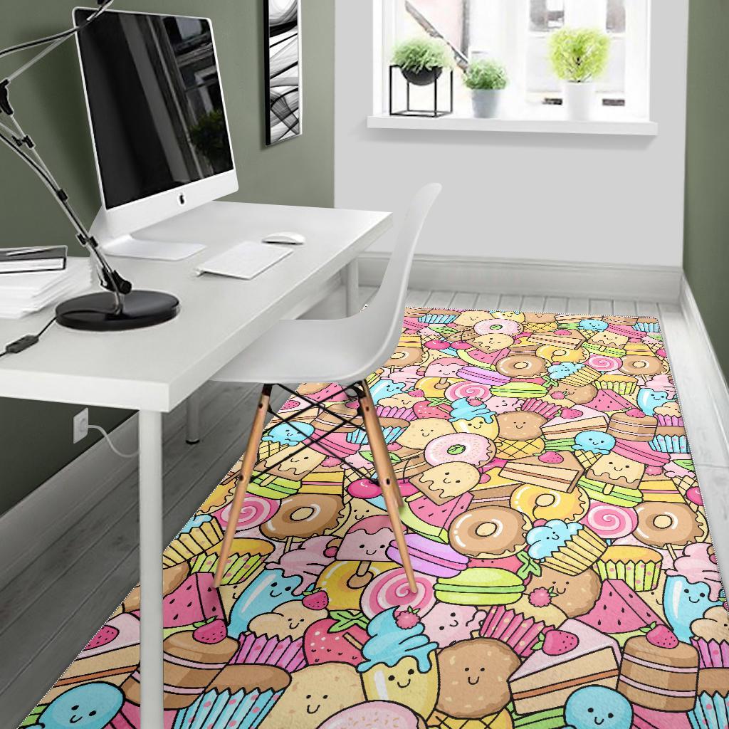 Pattern Print Dessert Cupcake Floor Mat-grizzshop