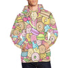 Pattern Print Dessert Cupcake Men Pullover Hoodie-grizzshop