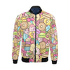 Pattern Print Dessert Cupcake Men's Bomber Jacket-grizzshop