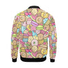 Pattern Print Dessert Cupcake Men's Bomber Jacket-grizzshop