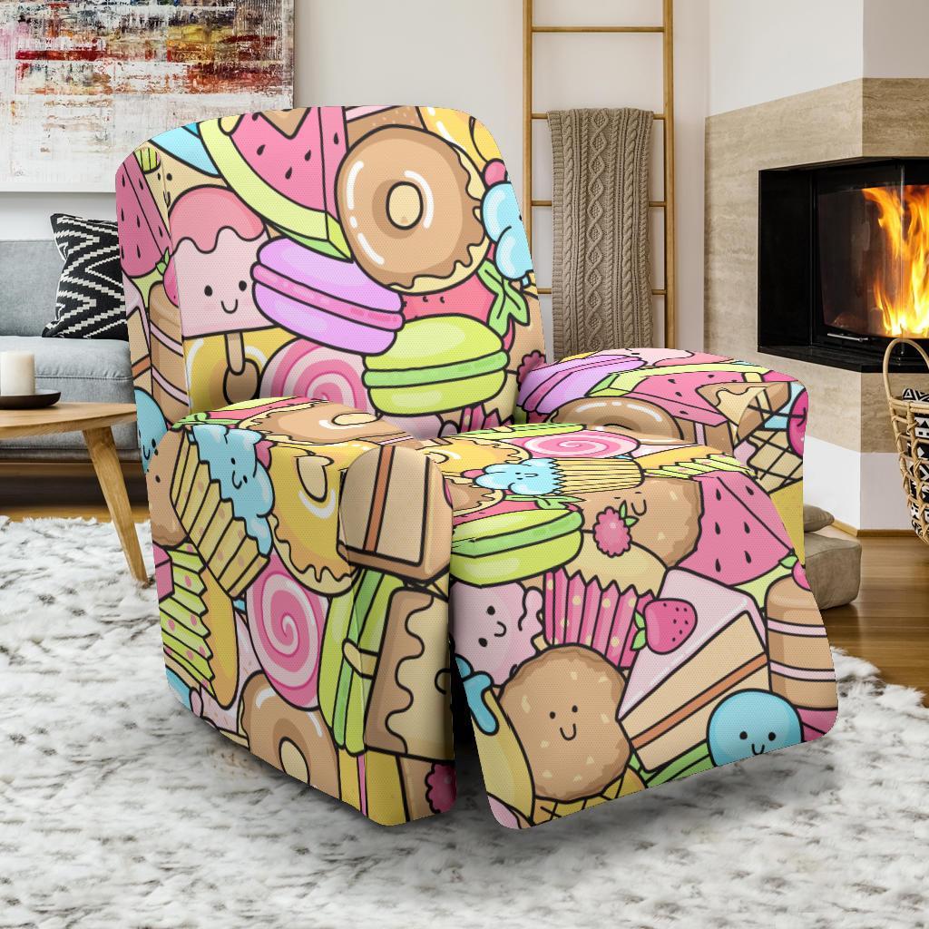 Pattern Print Dessert Cupcake Recliner Cover-grizzshop