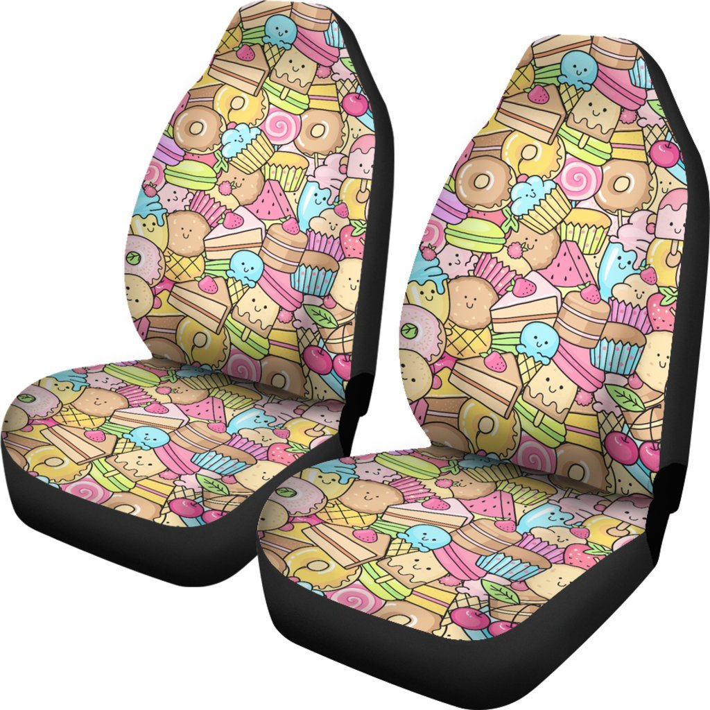 Pattern Print Dessert Cupcake Universal Fit Car Seat Cover-grizzshop