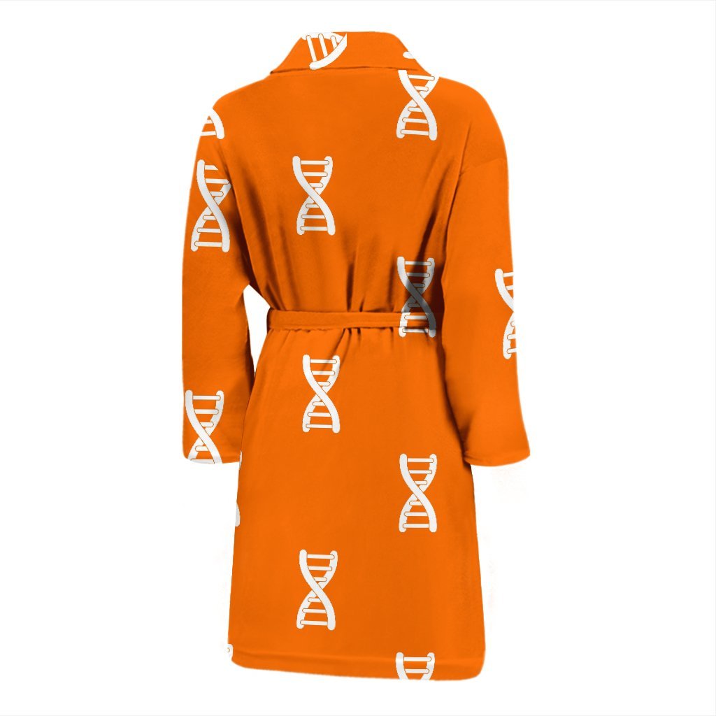 Pattern Print Dna Men Long Robe-grizzshop