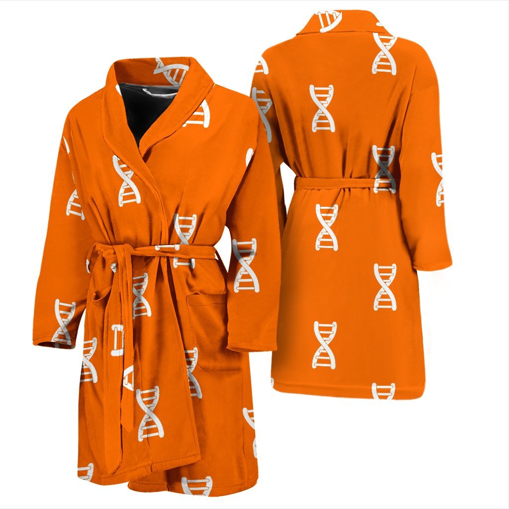 Pattern Print Dna Men Long Robe-grizzshop