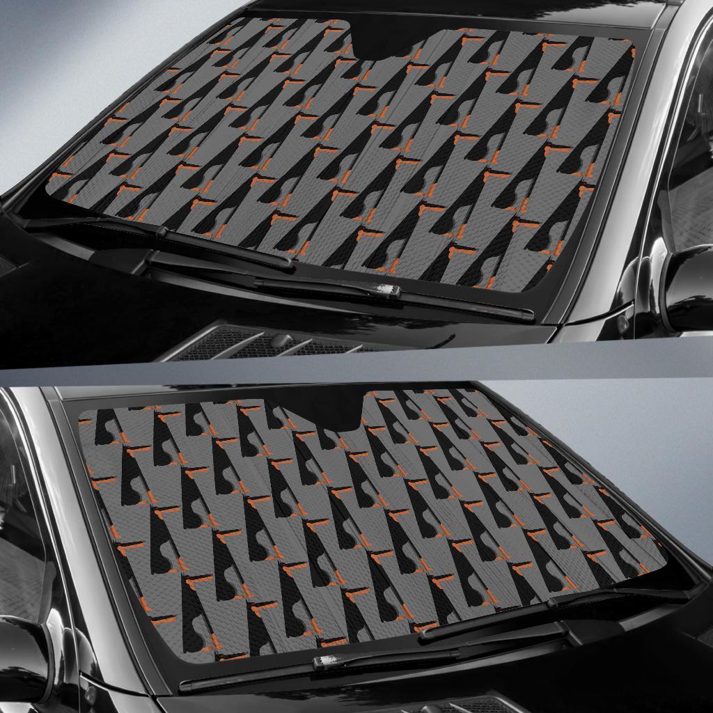 Pattern Print Doberman Dog Car Sun Shade-grizzshop