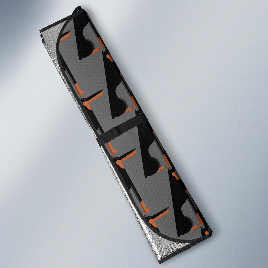Pattern Print Doberman Dog Car Sun Shade-grizzshop
