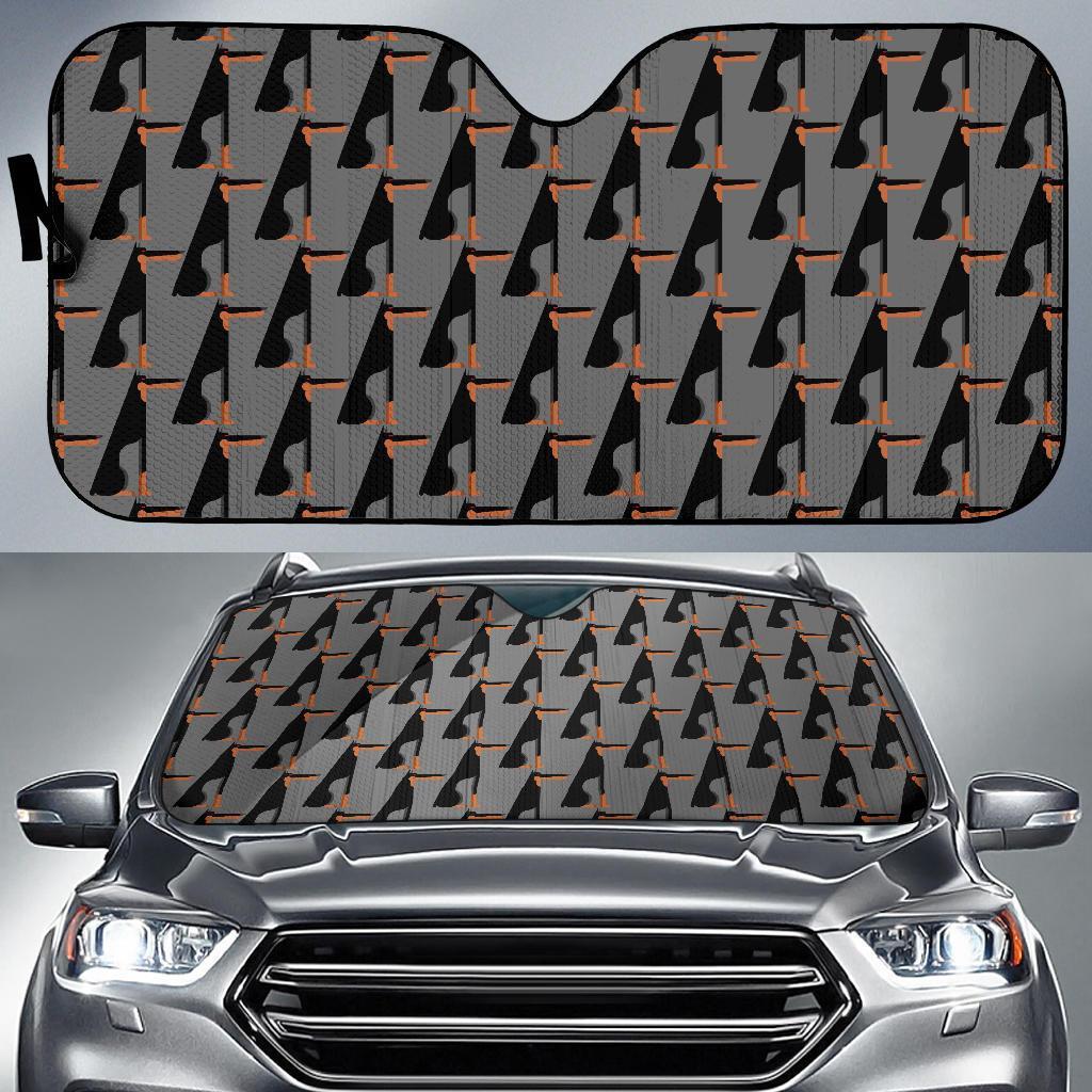 Pattern Print Doberman Dog Car Sun Shade-grizzshop