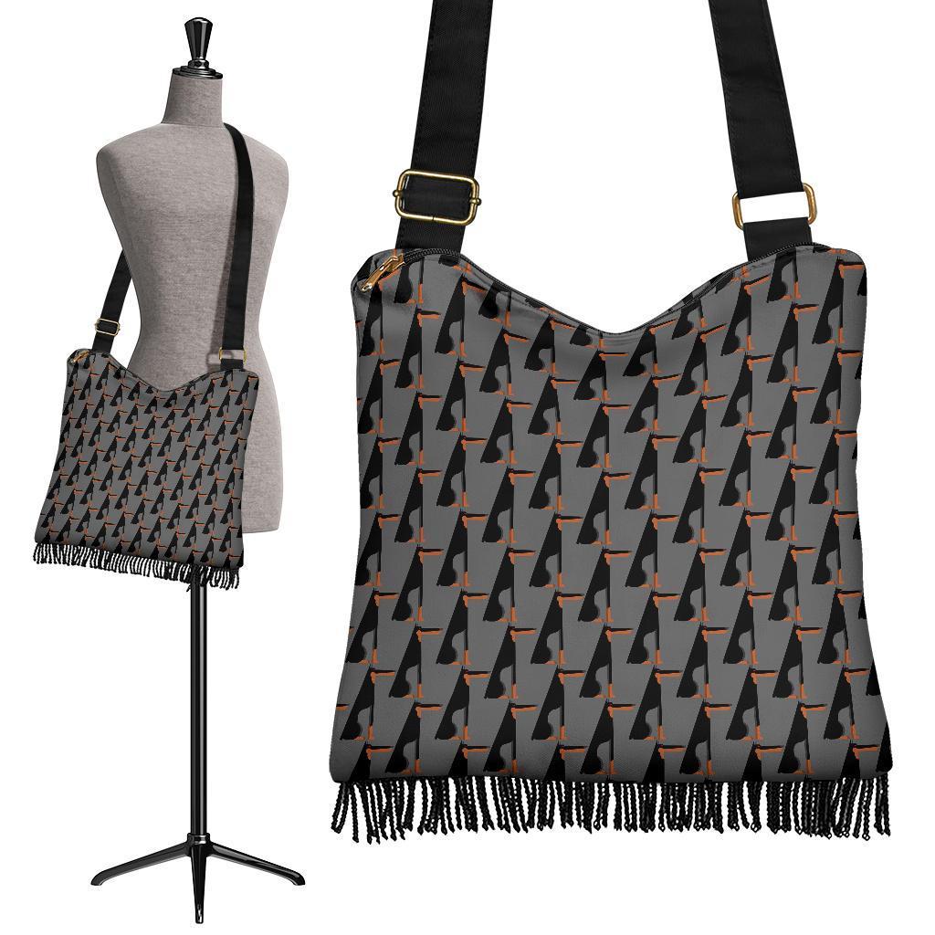 Pattern Print Doberman Dog Crossbody Bags-grizzshop