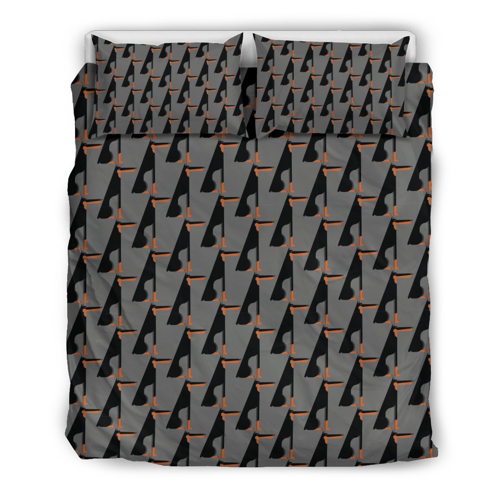 Pattern Print Doberman Dog Duvet Cover Bedding Set-grizzshop