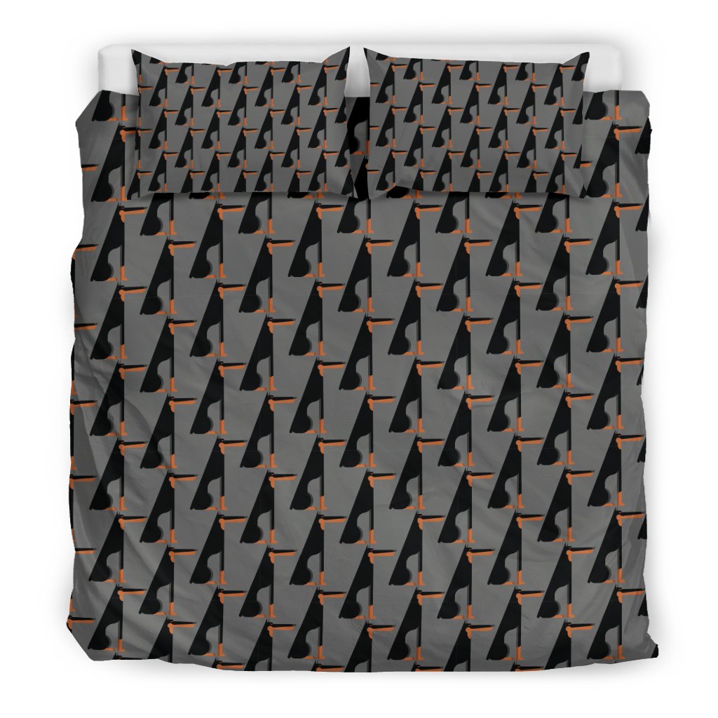 Pattern Print Doberman Dog Duvet Cover Bedding Set-grizzshop