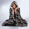 Pattern Print Doberman Dog Hooded Blanket-grizzshop