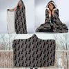 Pattern Print Doberman Dog Hooded Blanket-grizzshop