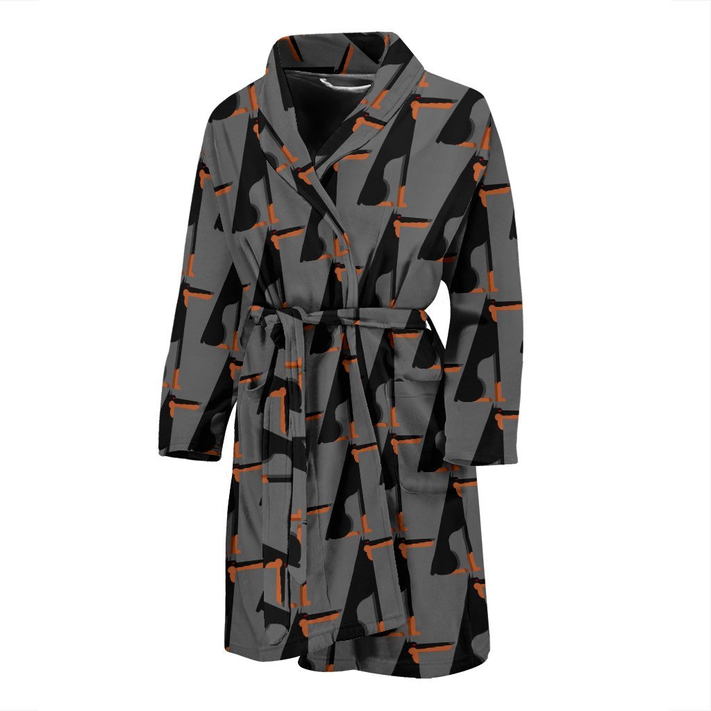 Pattern Print Doberman Dog Men Long Robe-grizzshop