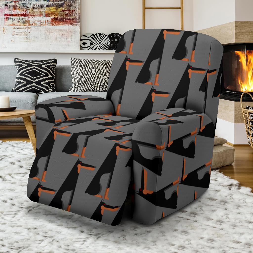 Pattern Print Doberman Dog Recliner Cover-grizzshop