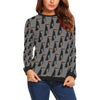 Pattern Print Doberman Dog Women Crewneck Sweatshirt-grizzshop