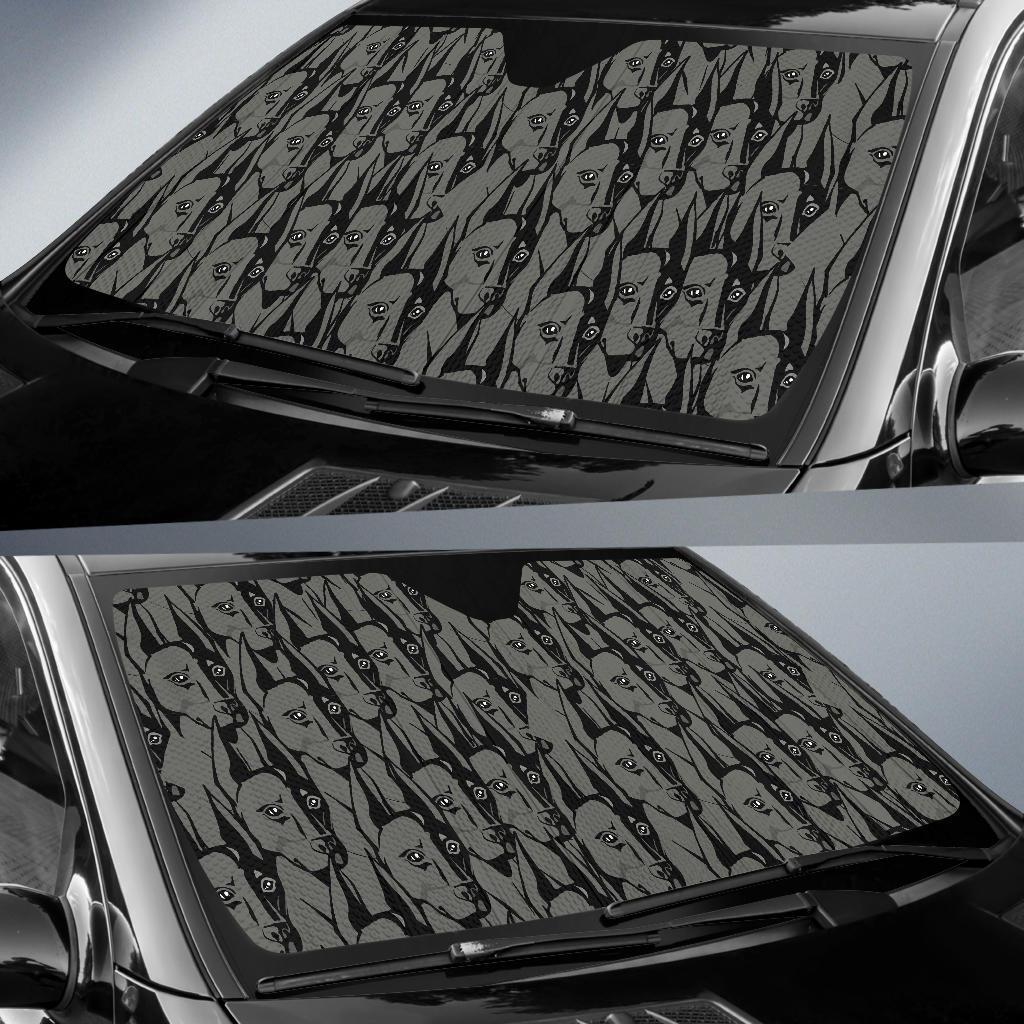 Pattern Print Dog Doberman Car Sun Shade-grizzshop