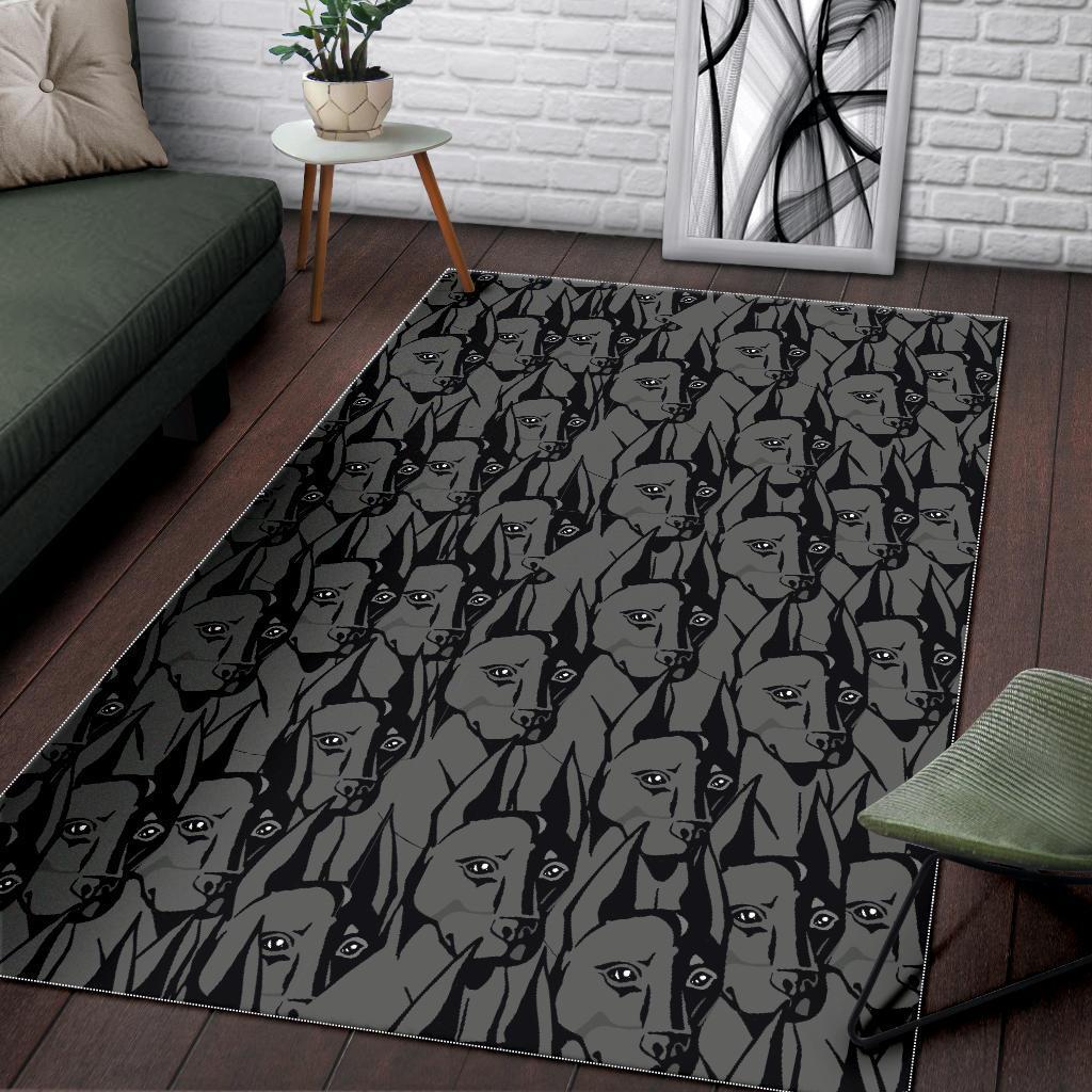 Pattern Print Dog Doberman Floor Mat-grizzshop