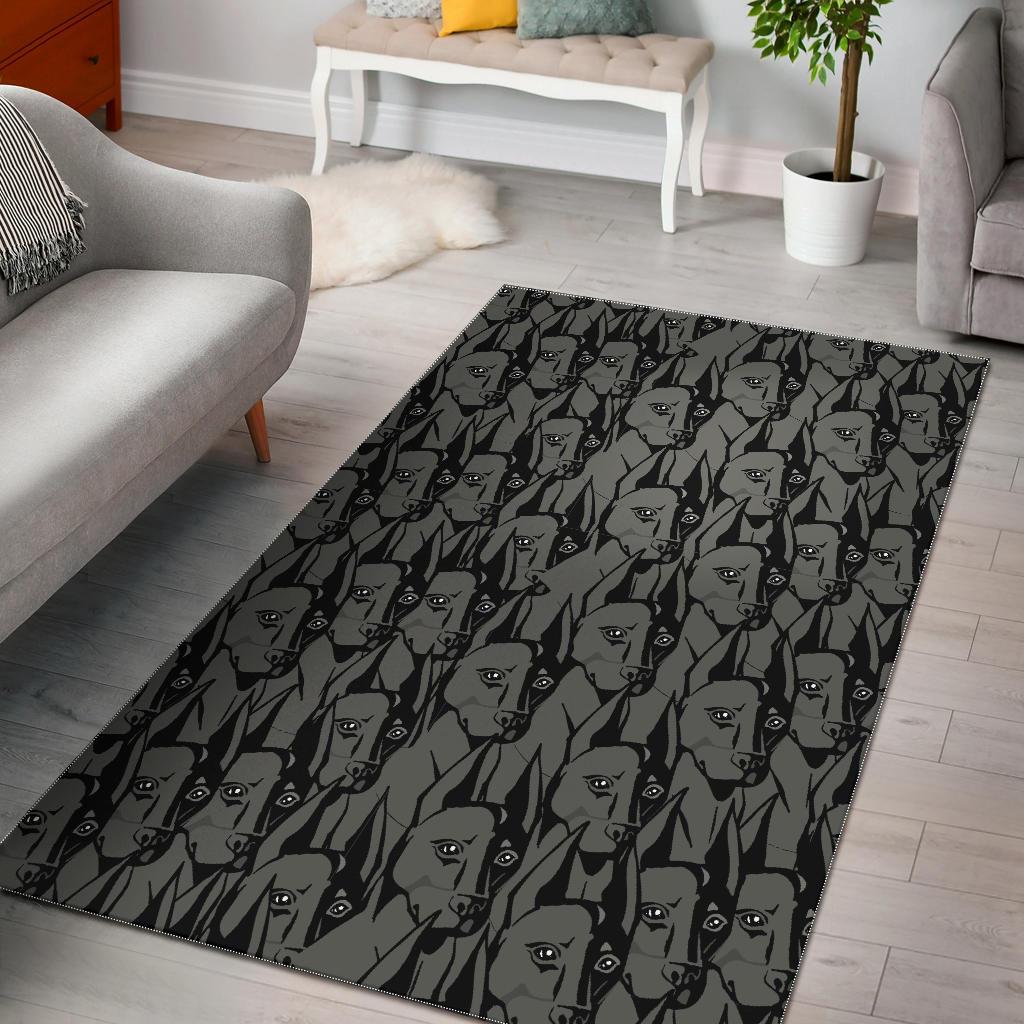 Pattern Print Dog Doberman Floor Mat-grizzshop