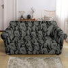 Pattern Print Dog Doberman Loveseat Cover-grizzshop