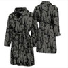 Pattern Print Dog Doberman Men Long Robe-grizzshop