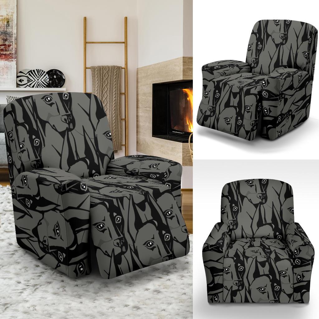 Pattern Print Dog Doberman Recliner Cover-grizzshop