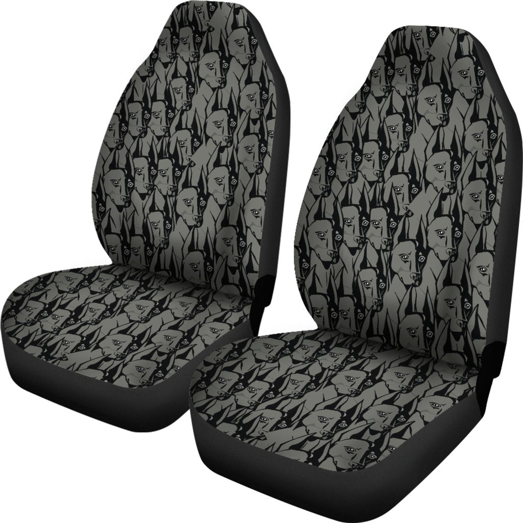 Pattern Print Dog Doberman Universal Fit Car Seat Cover-grizzshop