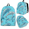 Pattern Print Dolphin Backpack-grizzshop