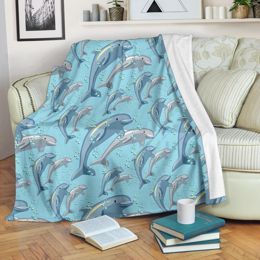 Pattern Print Dolphin Blanket-grizzshop