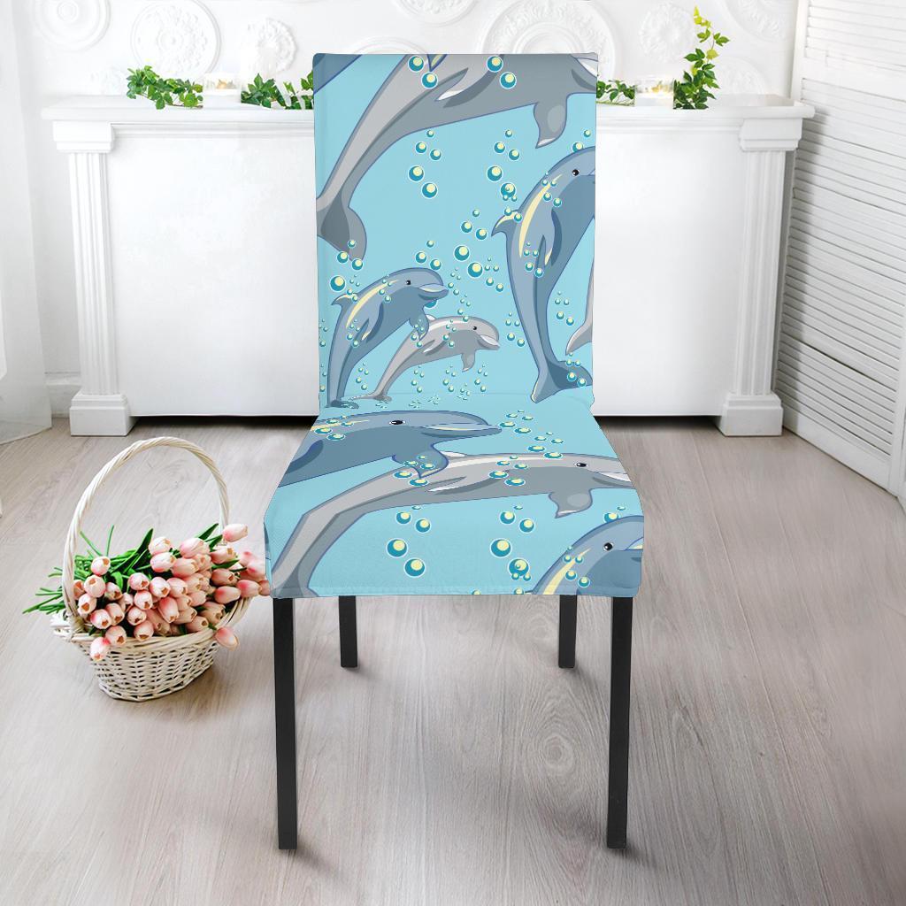 Pattern Print Dolphin Chair Cover-grizzshop