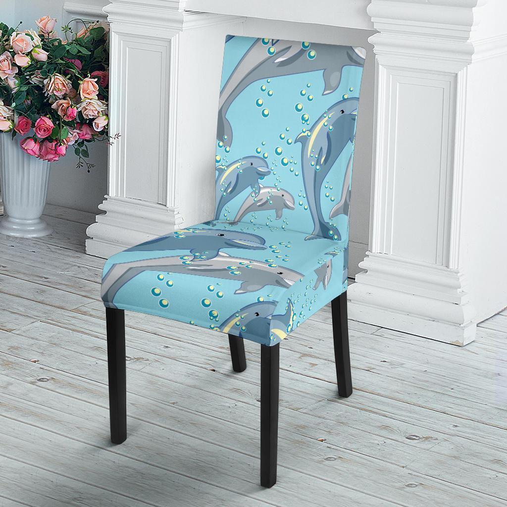 Pattern Print Dolphin Chair Cover-grizzshop