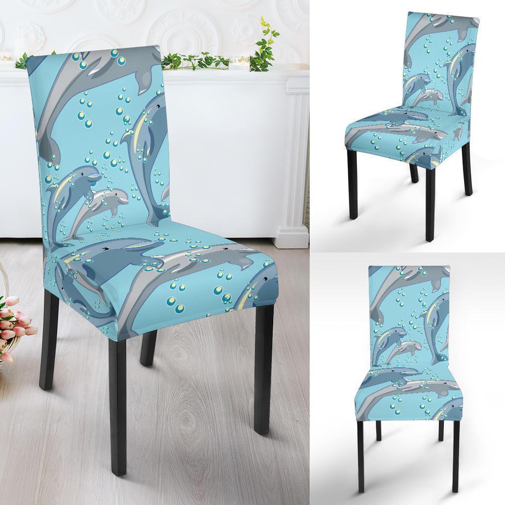 Pattern Print Dolphin Chair Cover-grizzshop