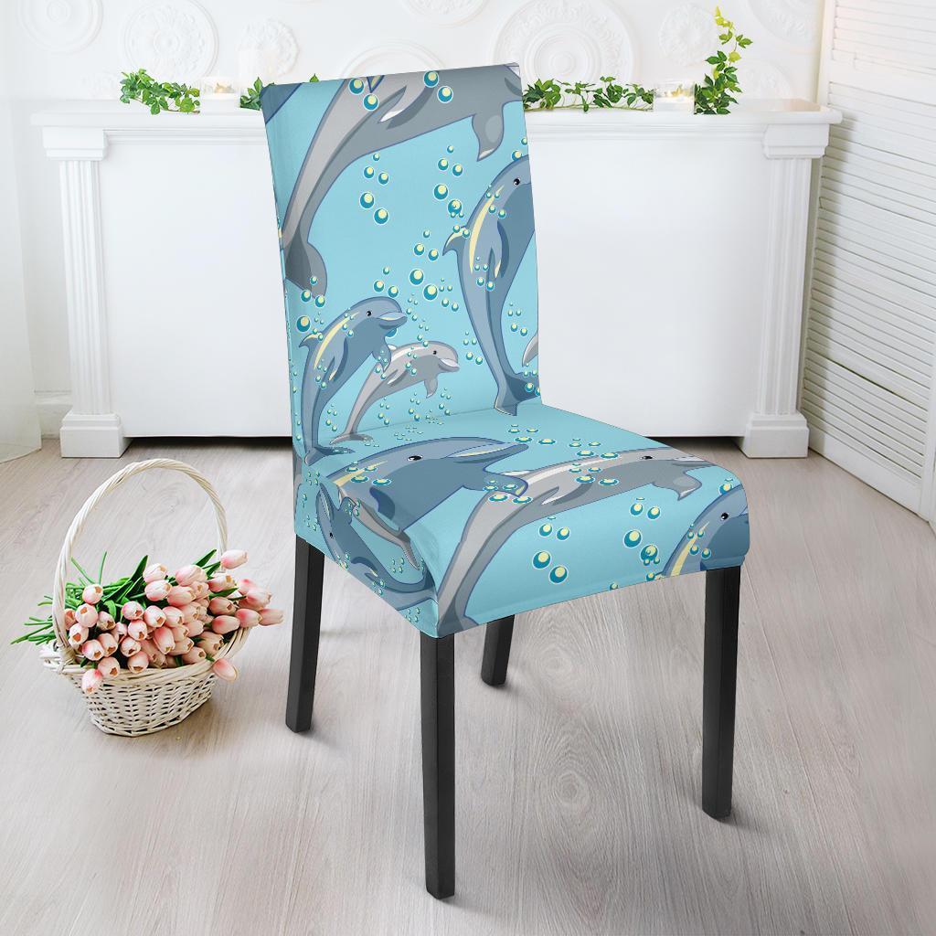 Pattern Print Dolphin Chair Cover-grizzshop