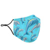 Pattern Print Dolphin Face Mask-grizzshop