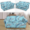 Pattern Print Dolphin Loveseat Cover-grizzshop